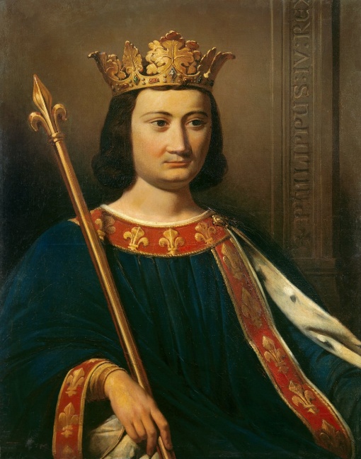 Ritratto di Filippo IV il Bello (1268 - 1314), re di Francia. Dipinto di Jean-Louis Bezard (1799-1881). da Jean Louis Bezard